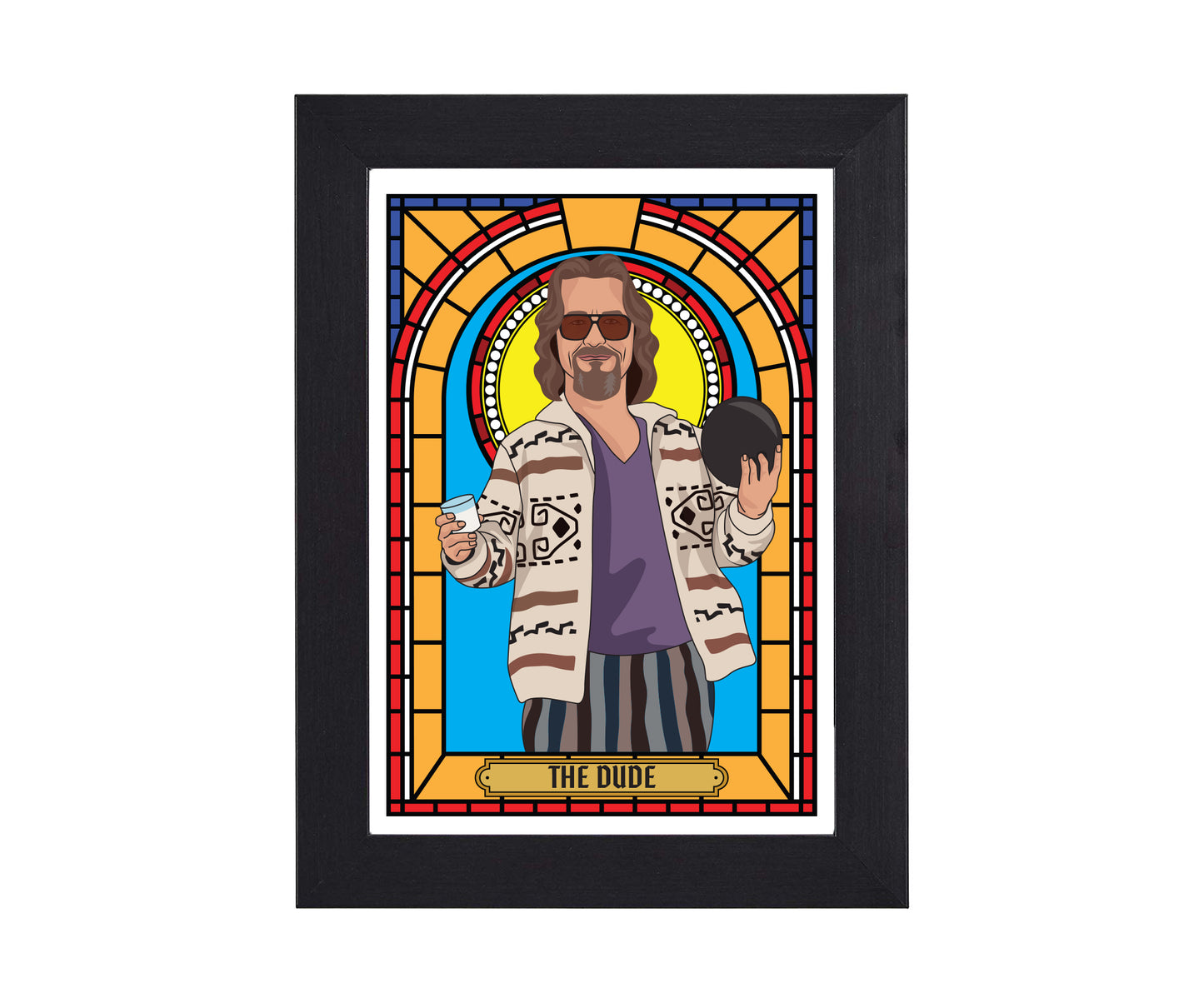 The Dude Big Lebowski Illustrated Saint Print