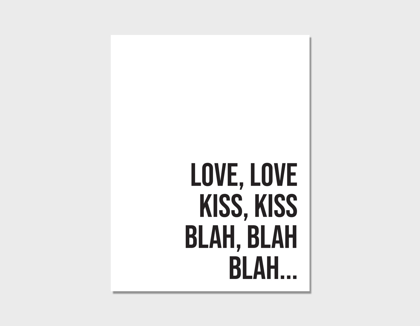 Alkaline Trio Love Love, Kiss Kiss Anti-Valentines Day Card