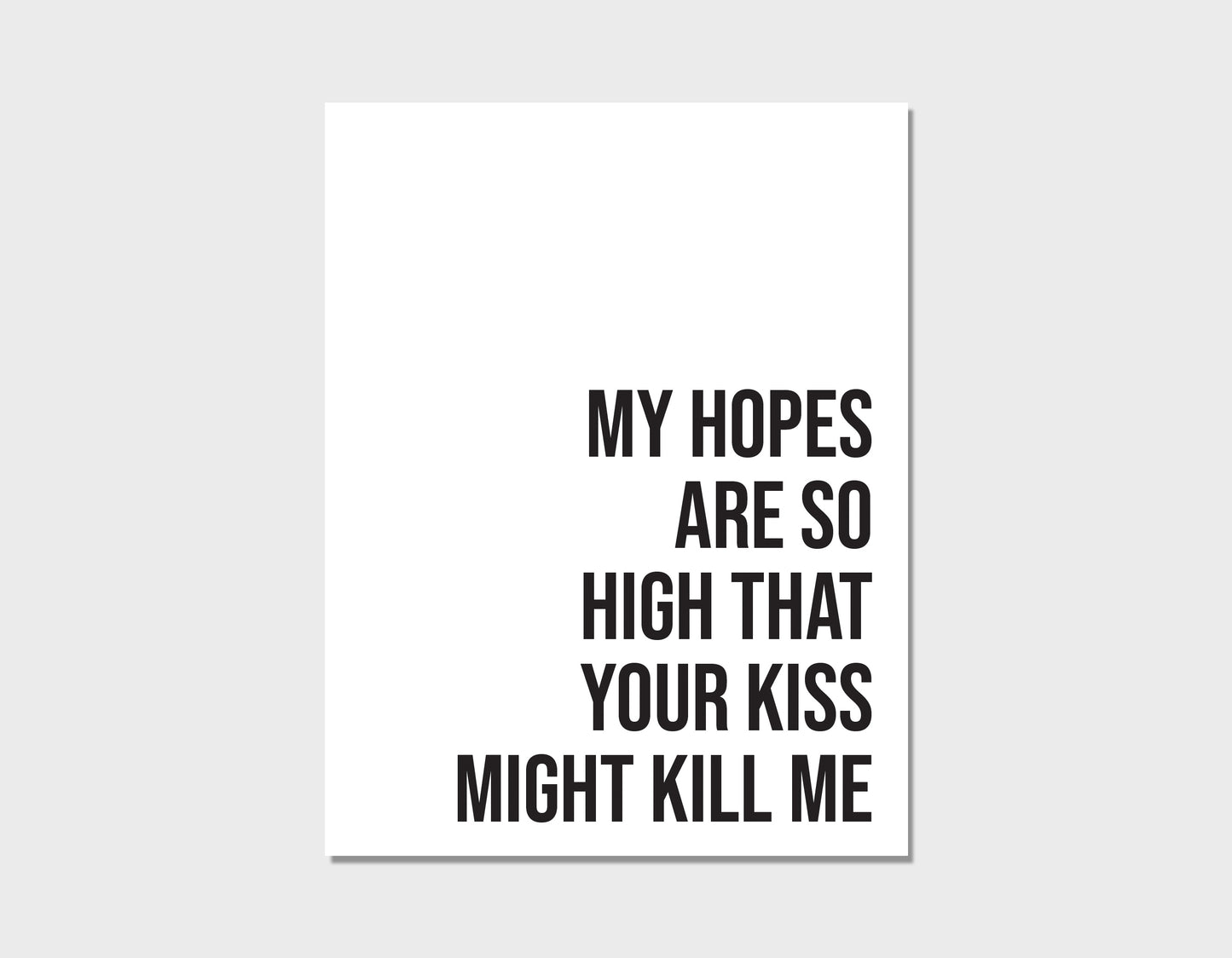 Dashboard Confessional Hands Down Valentines Day Card