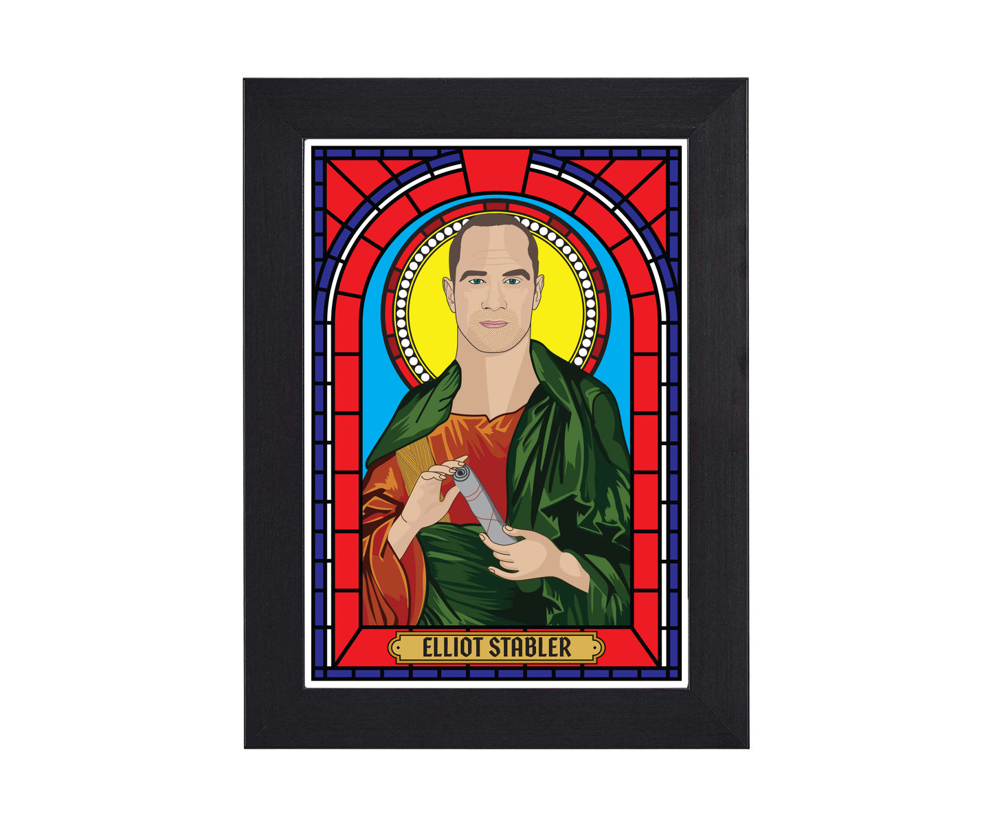 Law and Order Elliot Stabler and Olivia Benson Illustrated Saint Print Series