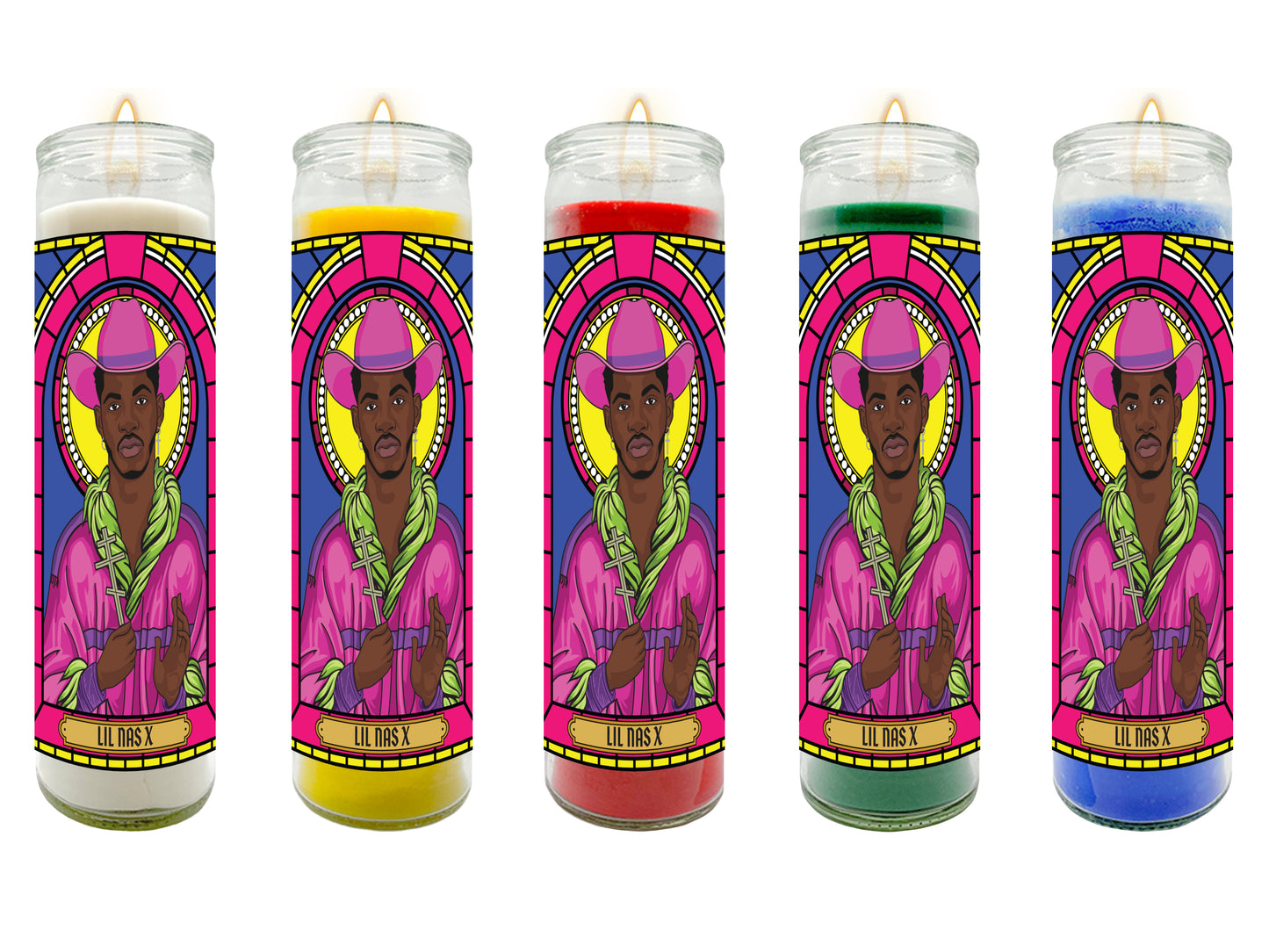 Lil Nas X Illustrated Prayer Candle