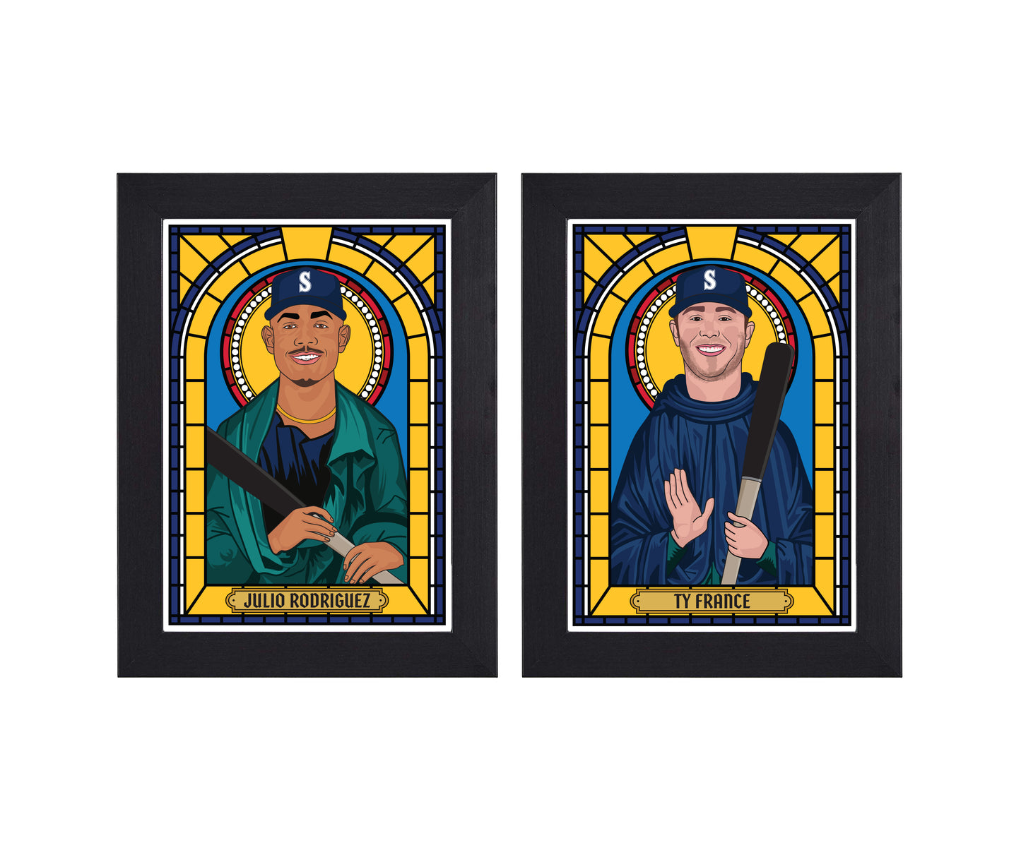 Seattle Mariners Illustrated Saint Print Series