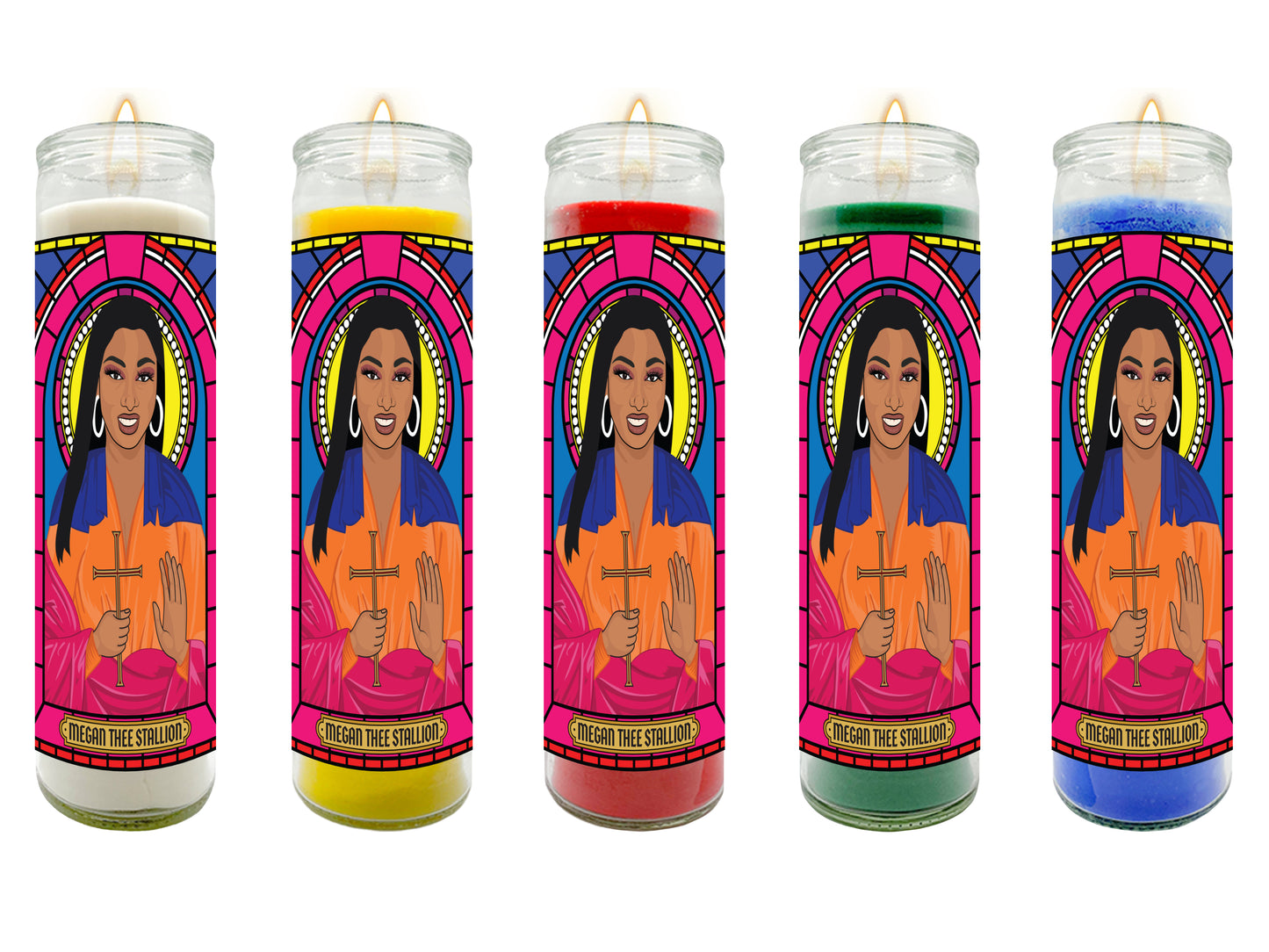 Megan Thee Stallion Illustrated Prayer Candle