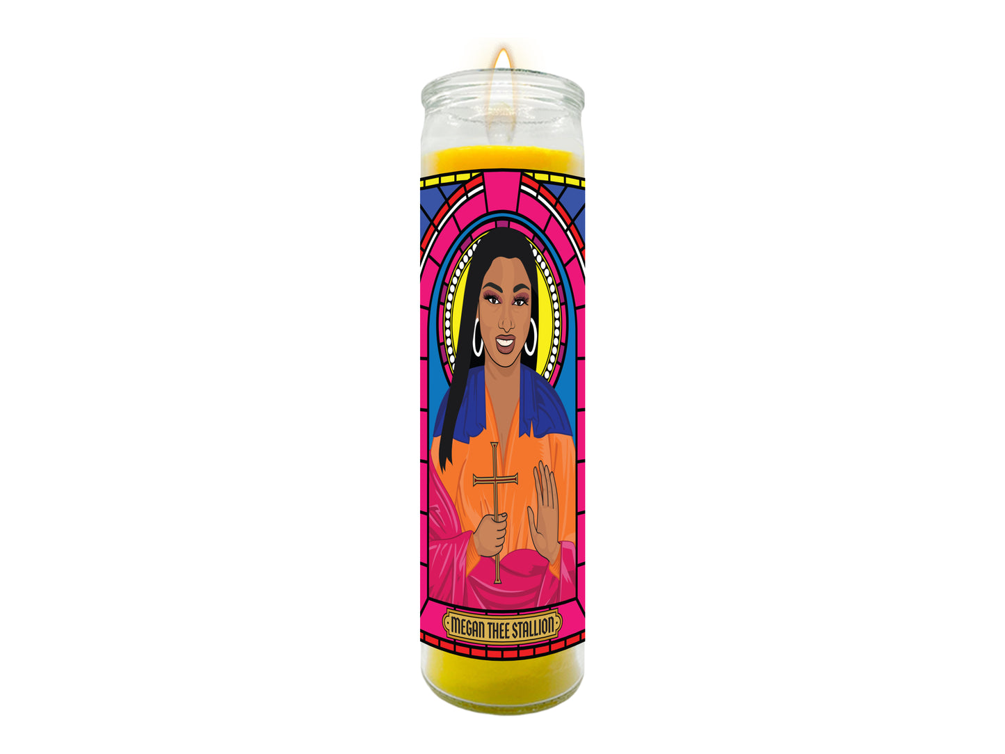 Megan Thee Stallion Illustrated Prayer Candle
