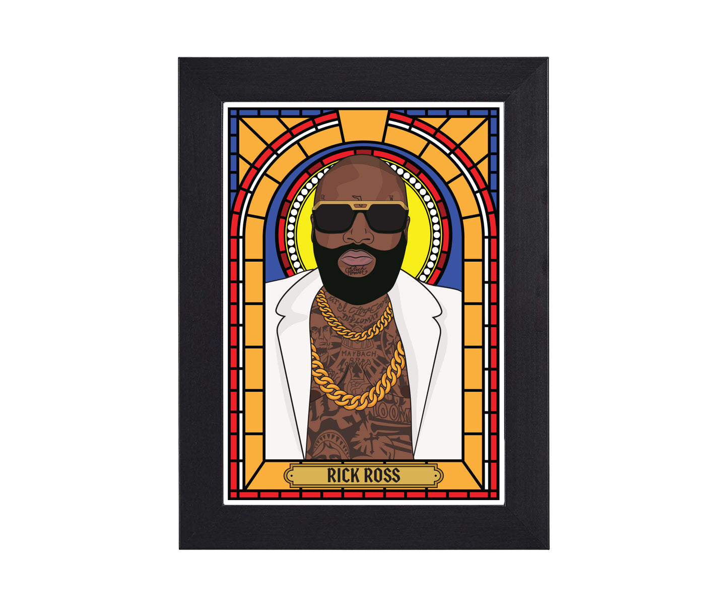 Rick Ross Illustrated Saint Print