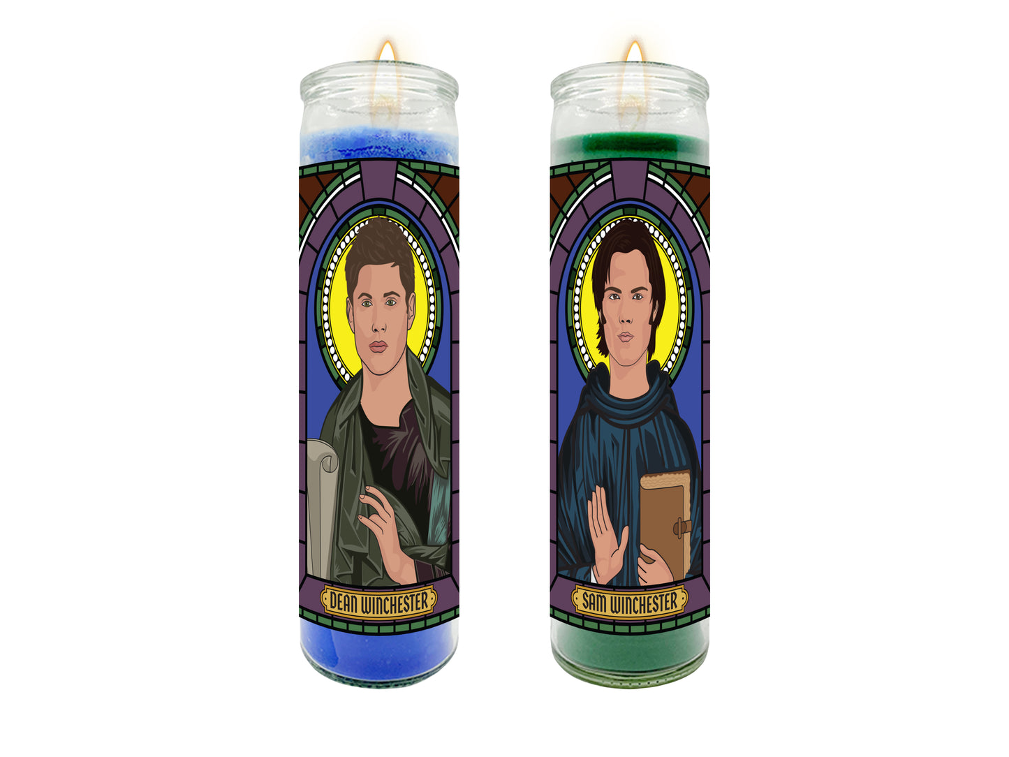 Supernatural Dean and Sam Winchester Illustrated Prayer Candle Series