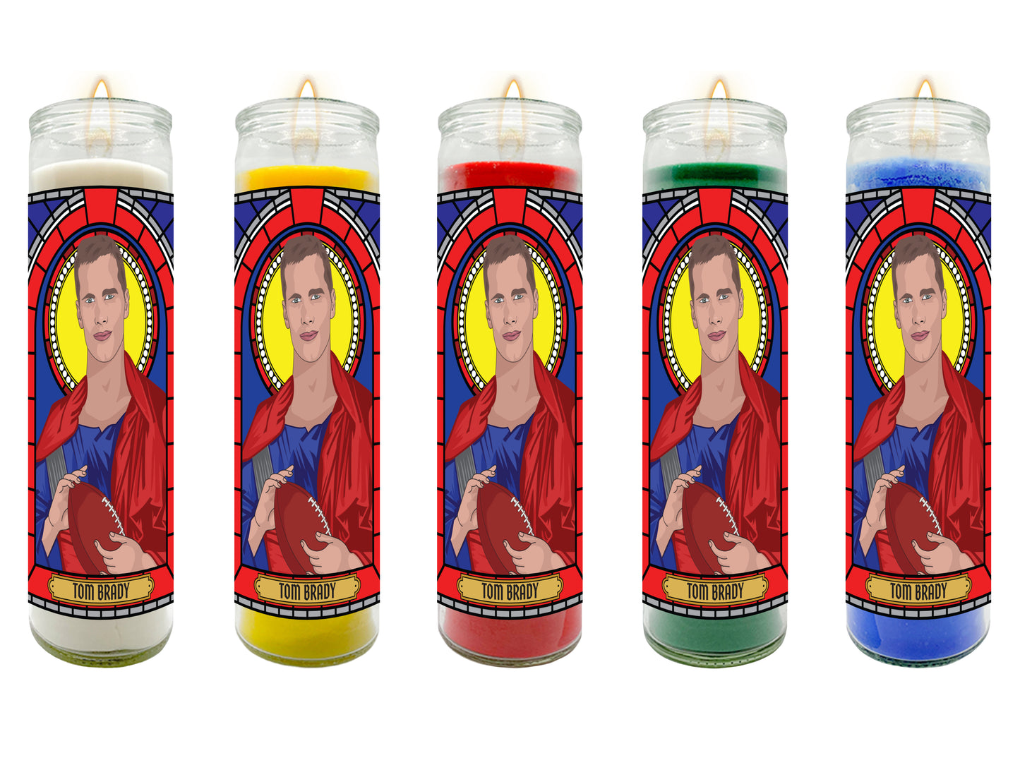 Tom Brady Illustrated Prayer Candle