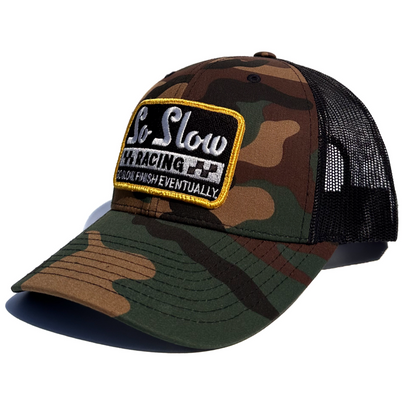 So Slow Racing Snap Back Mesh Trucker Hat