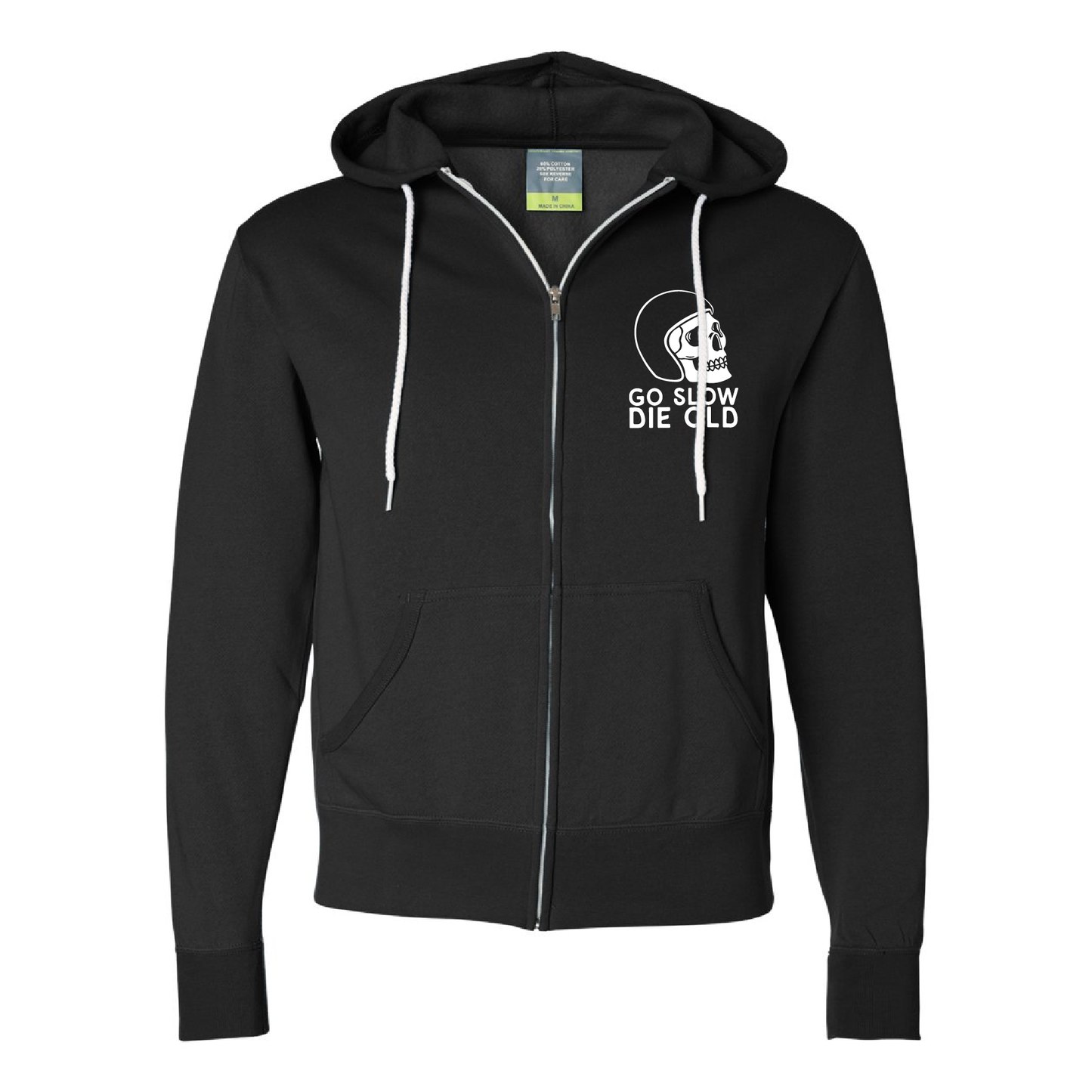 Go Slow Die Old Lightweight Zip Up Hoodie