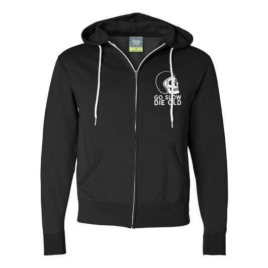 Go Slow Die Old Lightweight Zip Up Hoodie