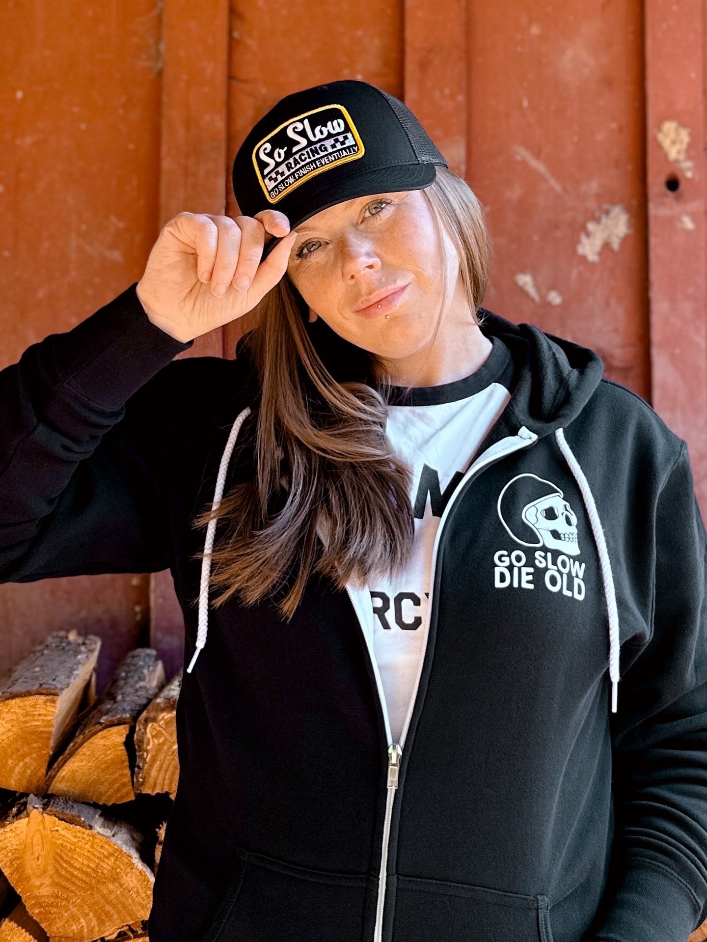 So Slow Racing Snap Back Mesh Trucker Hat