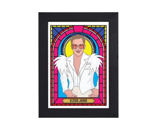 Elton John Illustrated Saint Print