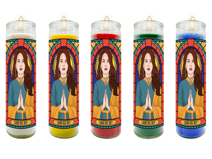 Lana Del Rey Illustrated Prayer Candle