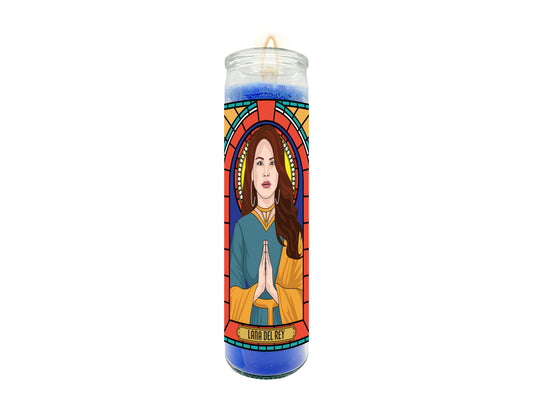 Lana Del Rey Illustrated Prayer Candle