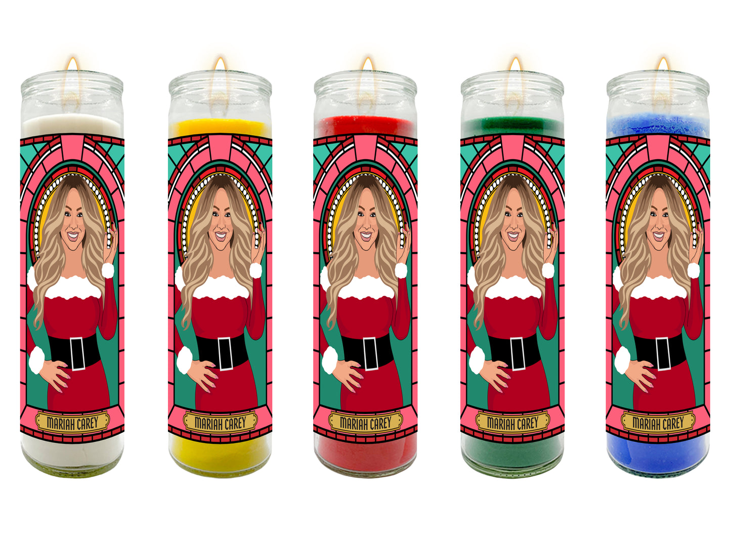 Mariah Carey Christmas Illustrated Prayer Candle