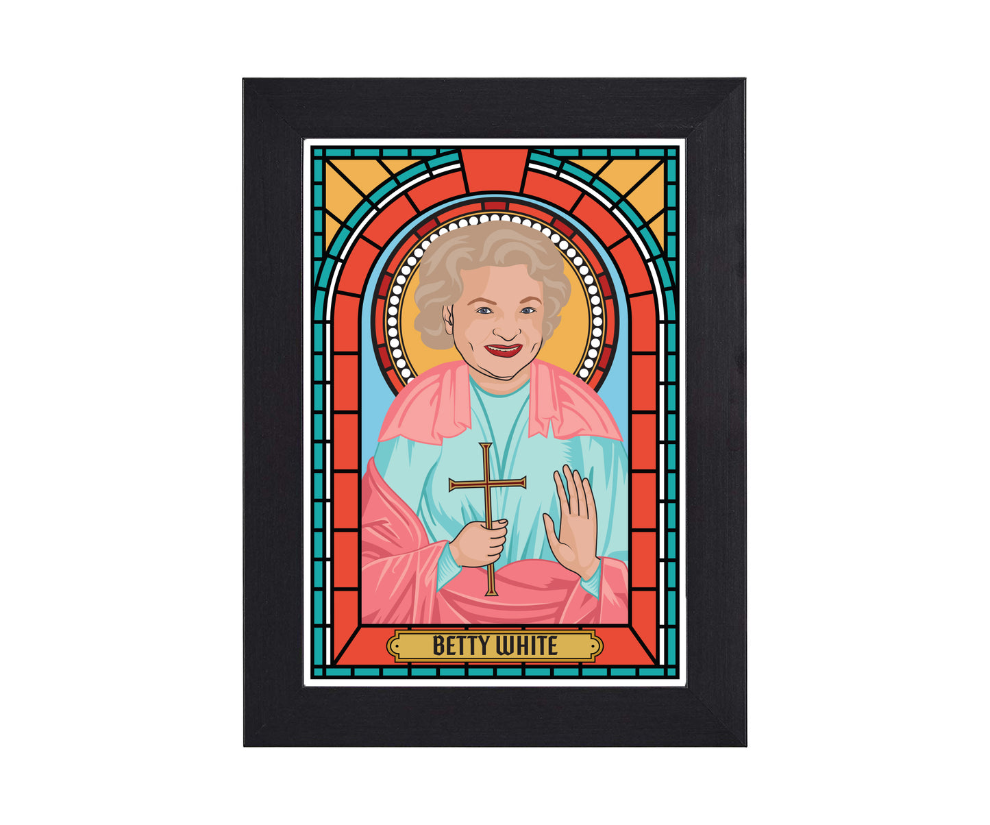 Betty White Illustrated Saint Print