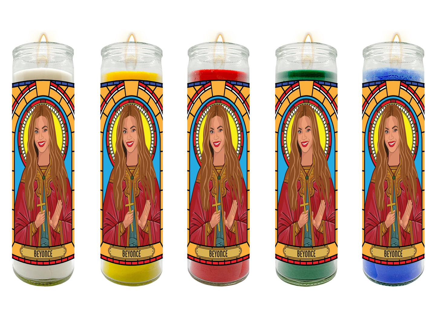 Beyoncé Illustrated Prayer Candle
