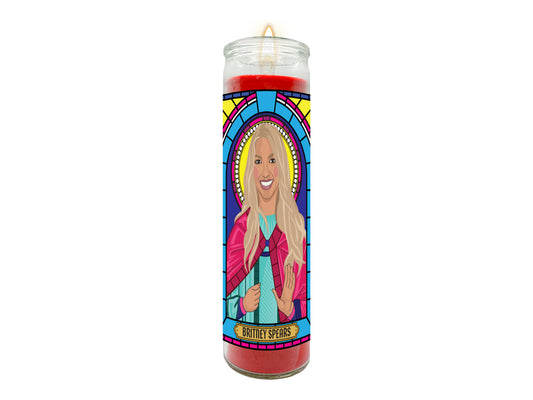 Britney Spears Illustrated Prayer Candle