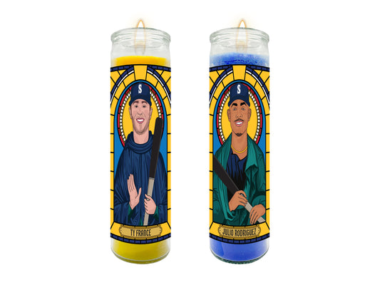 Seattle Mariners Illustrated Prayer Candle Series