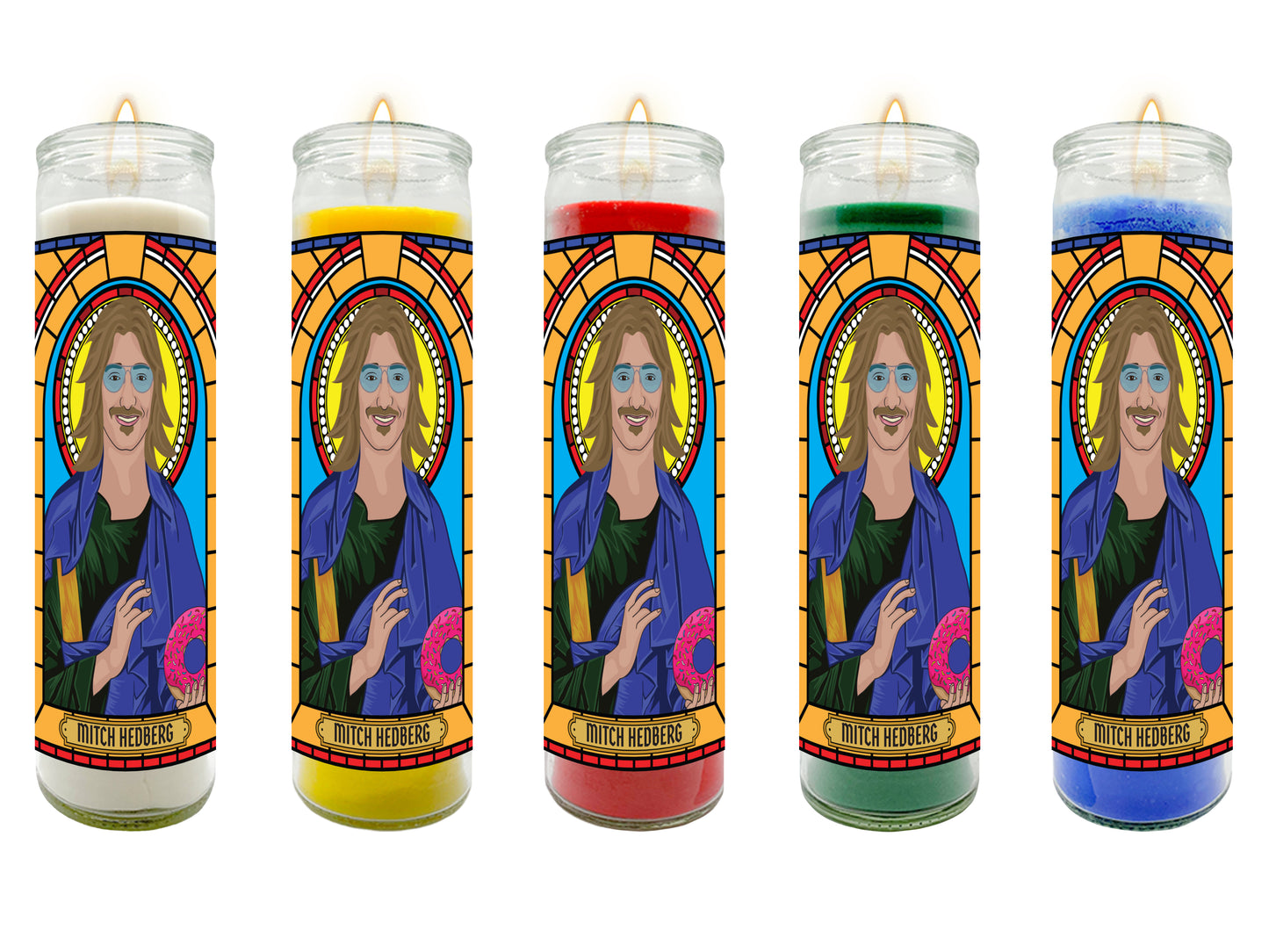 Mitch Hedberg Illustrated Prayer Candle