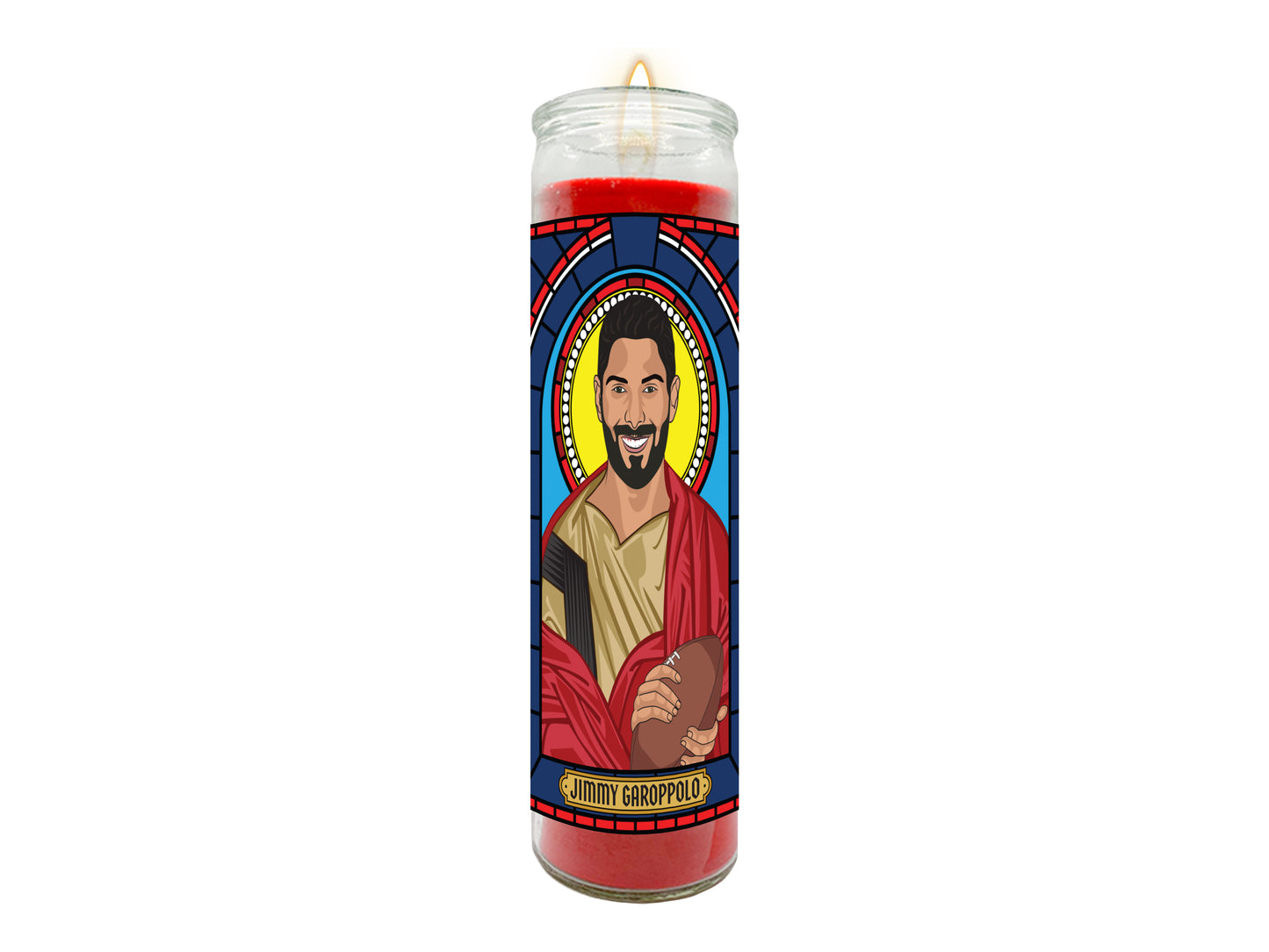 Jimmy Garoppolo Illustrated Prayer Candle