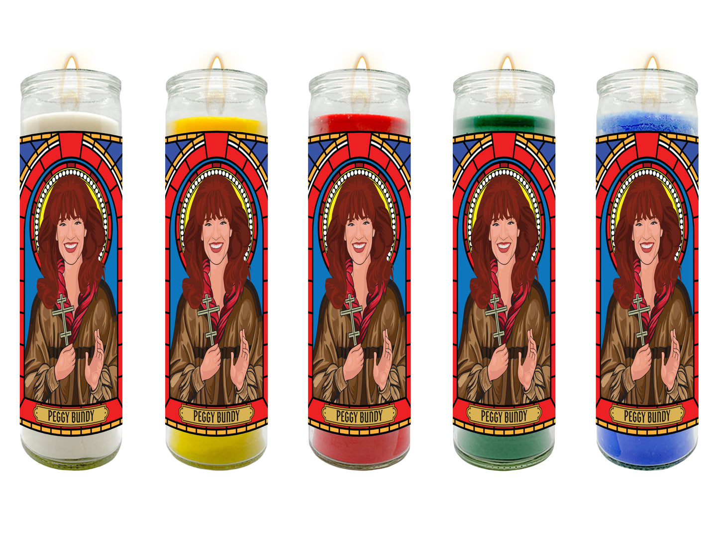 Peggy Bundy Illustrated Prayer Candle
