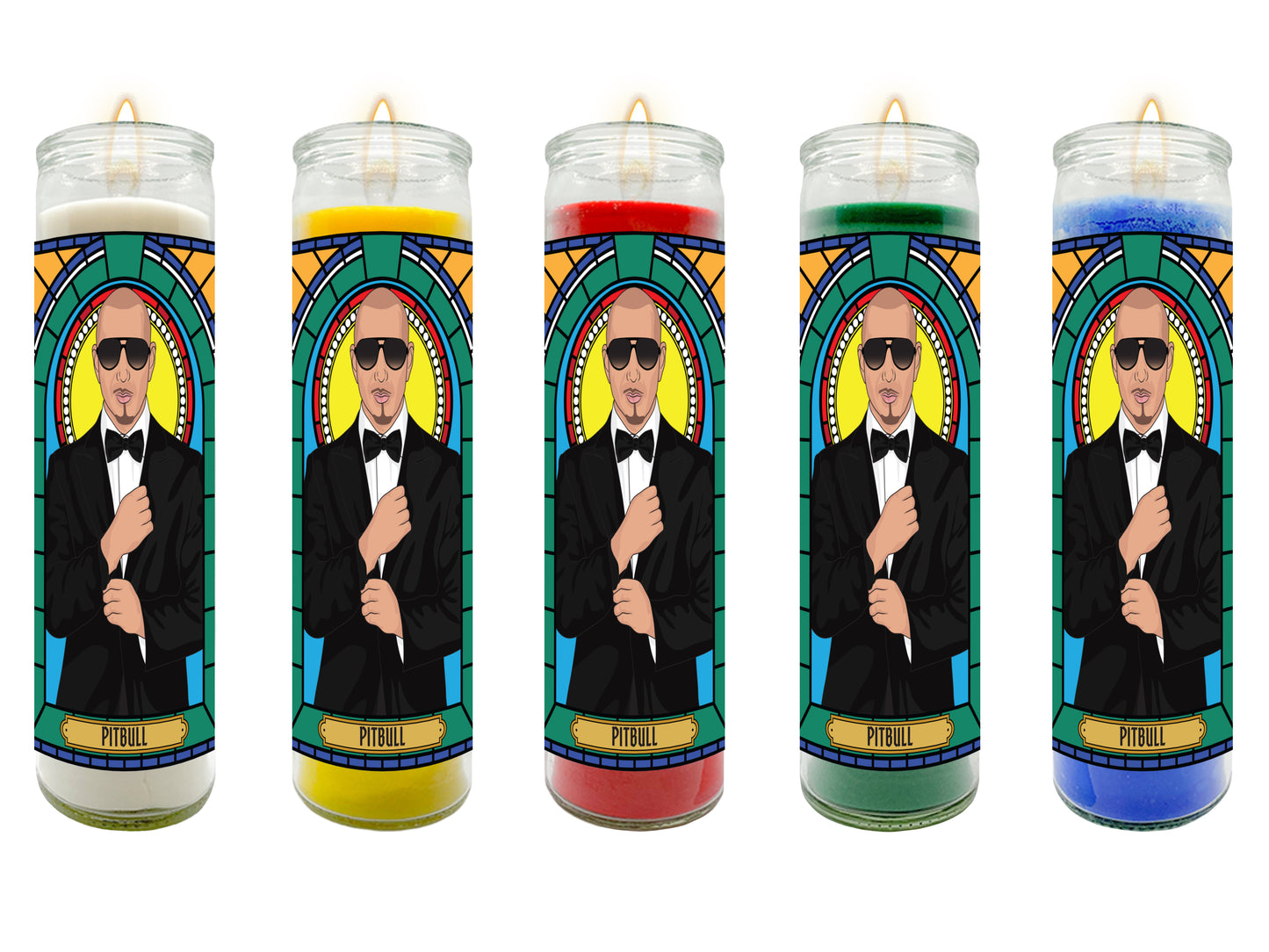 Pitbull Illustrated Prayer Candle