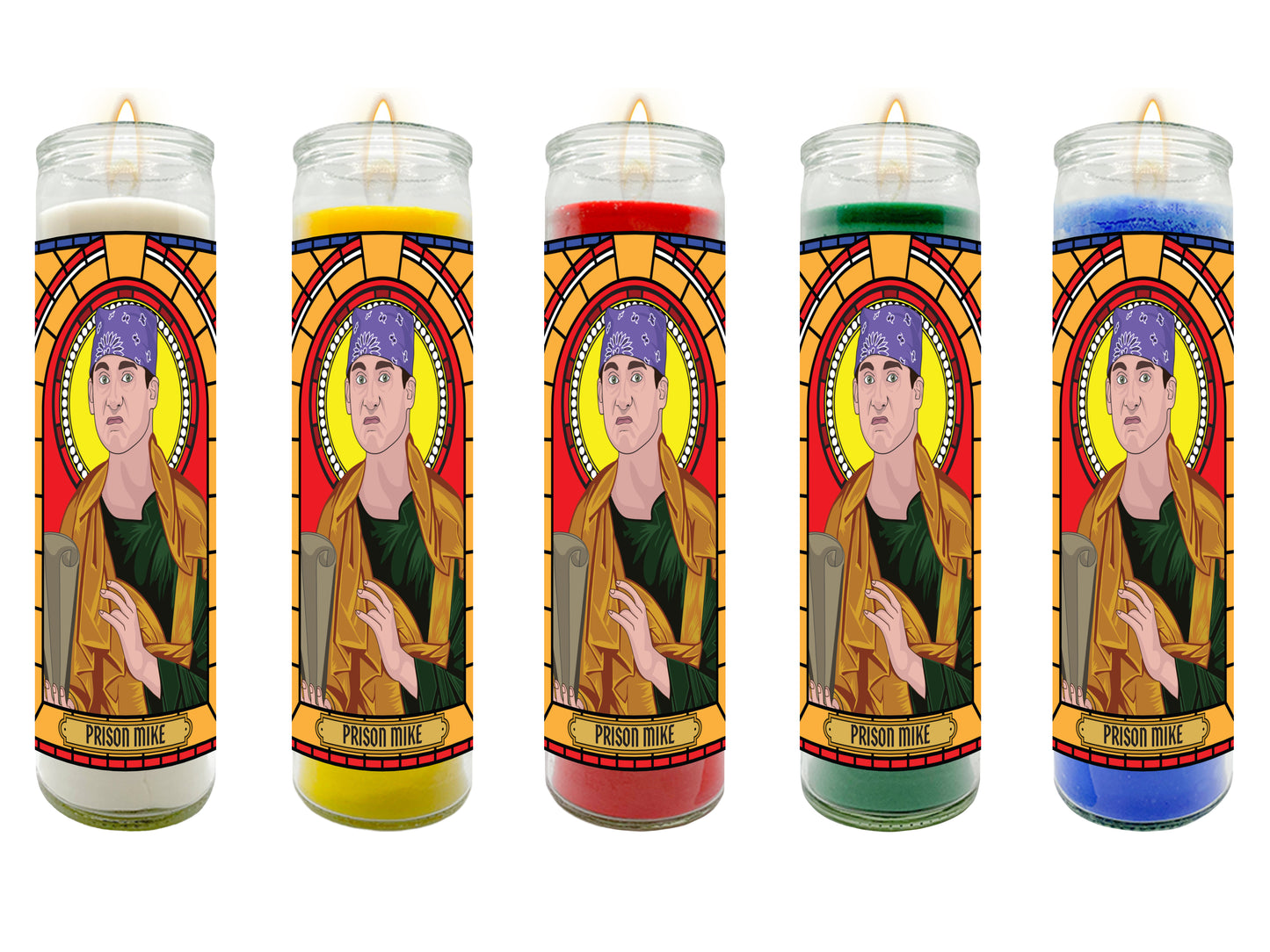 Prison Mike Illustrated Prayer Candle
