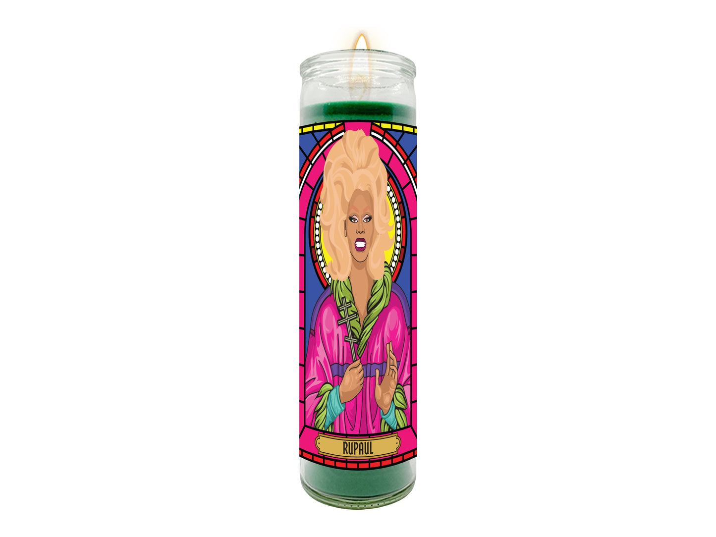 RuPaul Illustrated Prayer Candle
