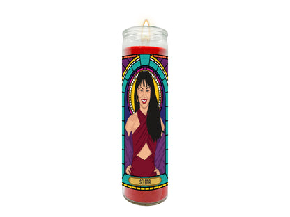 Selena Quintanilla Illustrated Prayer Candle