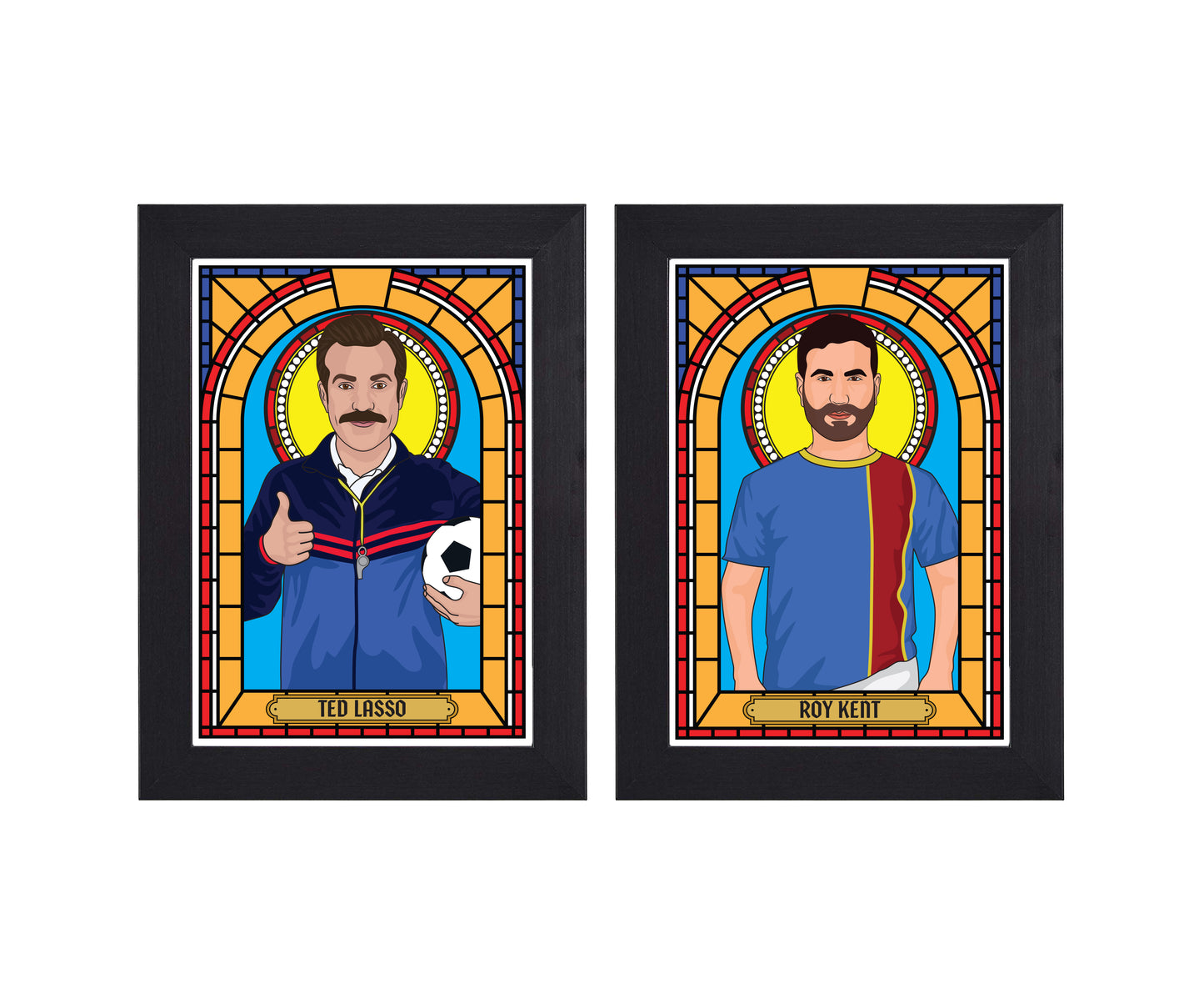 Ted Lasso and Roy Kent Illustrated Saint Print Series