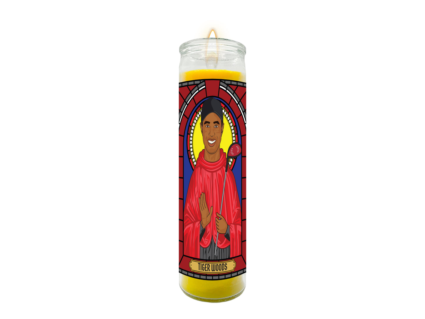 Tiger Woods Illustrated Prayer Candle