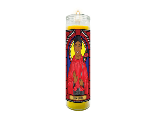 Tiger Woods Illustrated Prayer Candle
