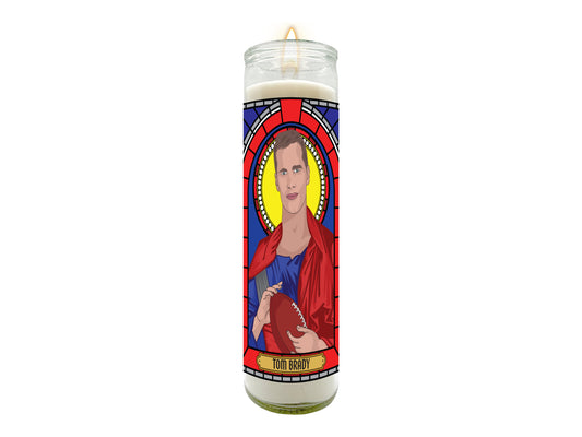 Tom Brady Illustrated Prayer Candle