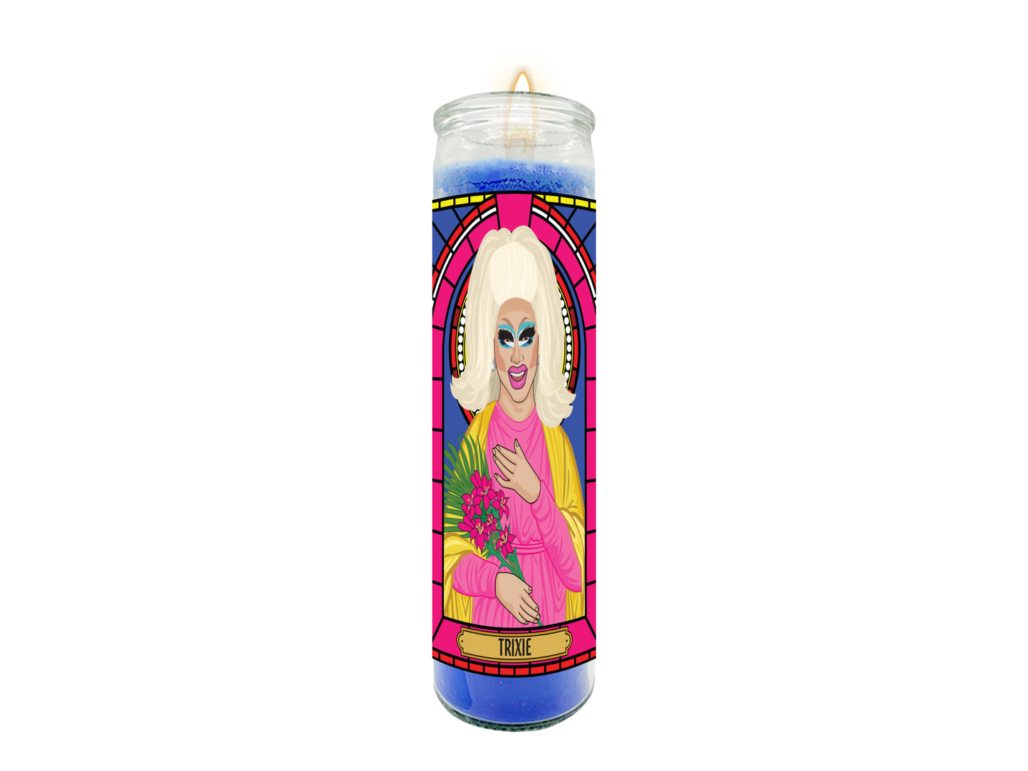 Trixie Mattel Illustrated Prayer Candle